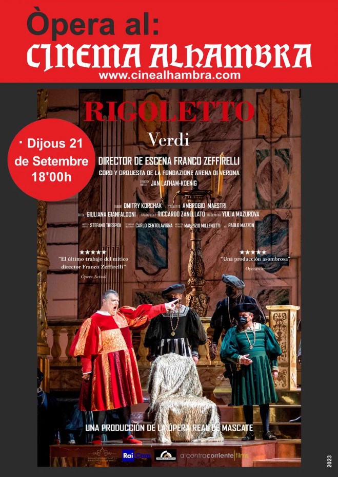 Òpera al Cinema Alhambra - Rigoletto de Verdi