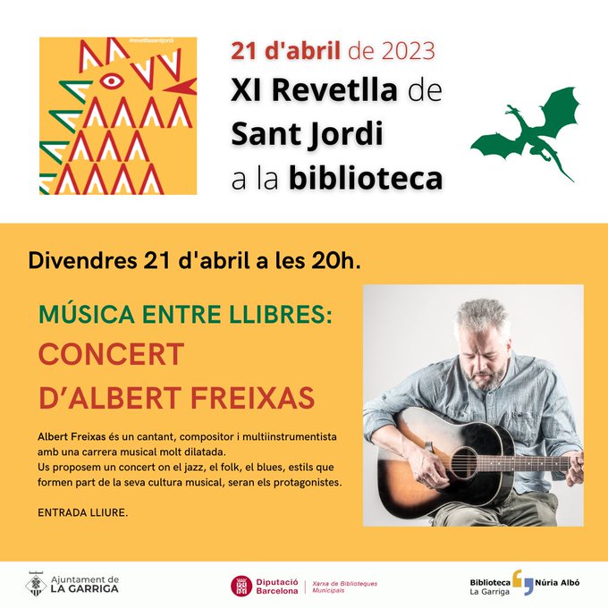Música entre llibres: Concert d'Albert Freixas