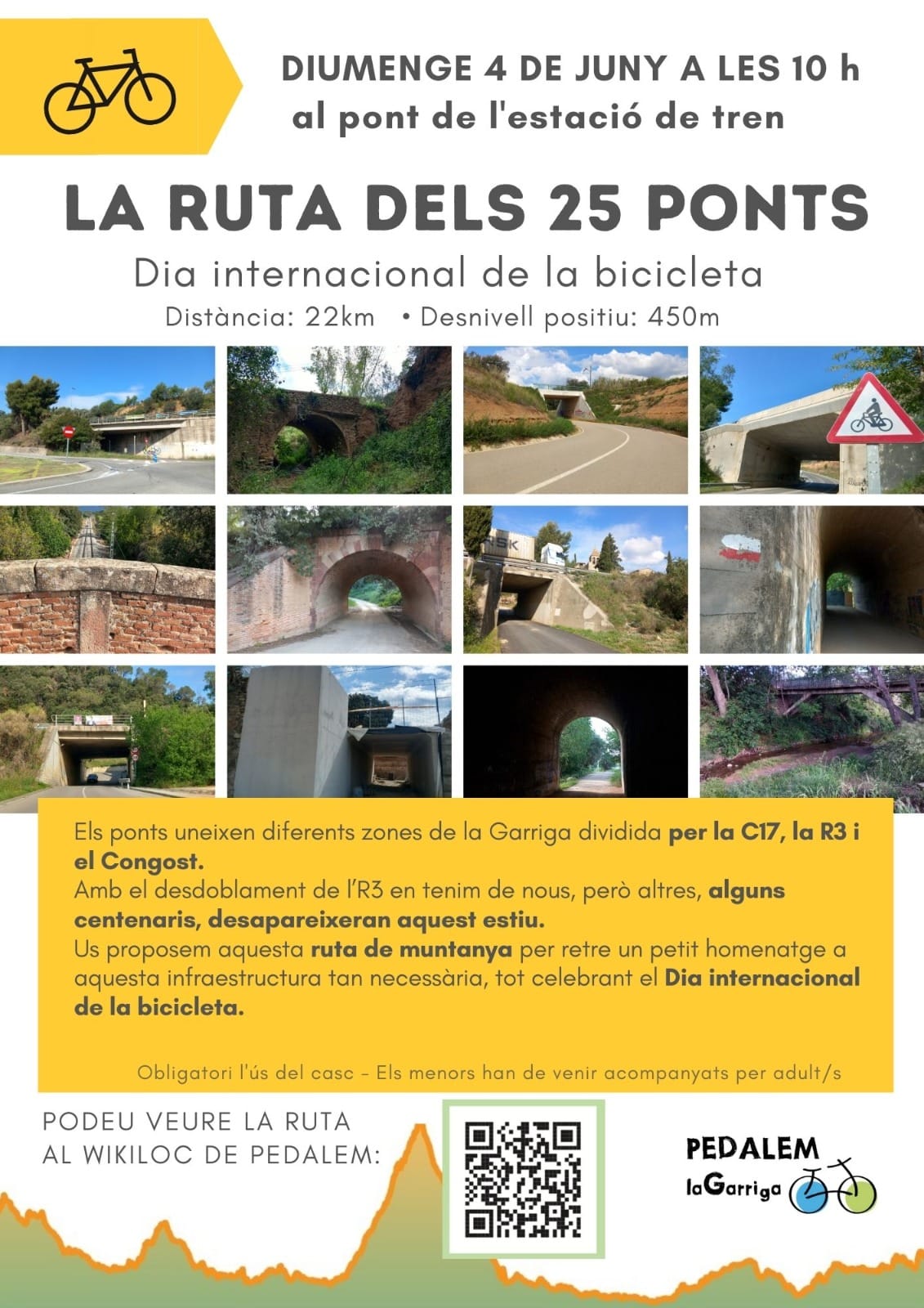 ruta dels 25 ponts en bicicleta pedalem la Garriga