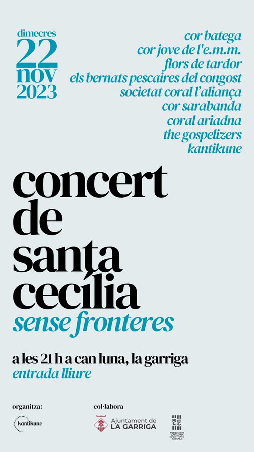 Concert de Santa Cecília sense fronteres la Garriga