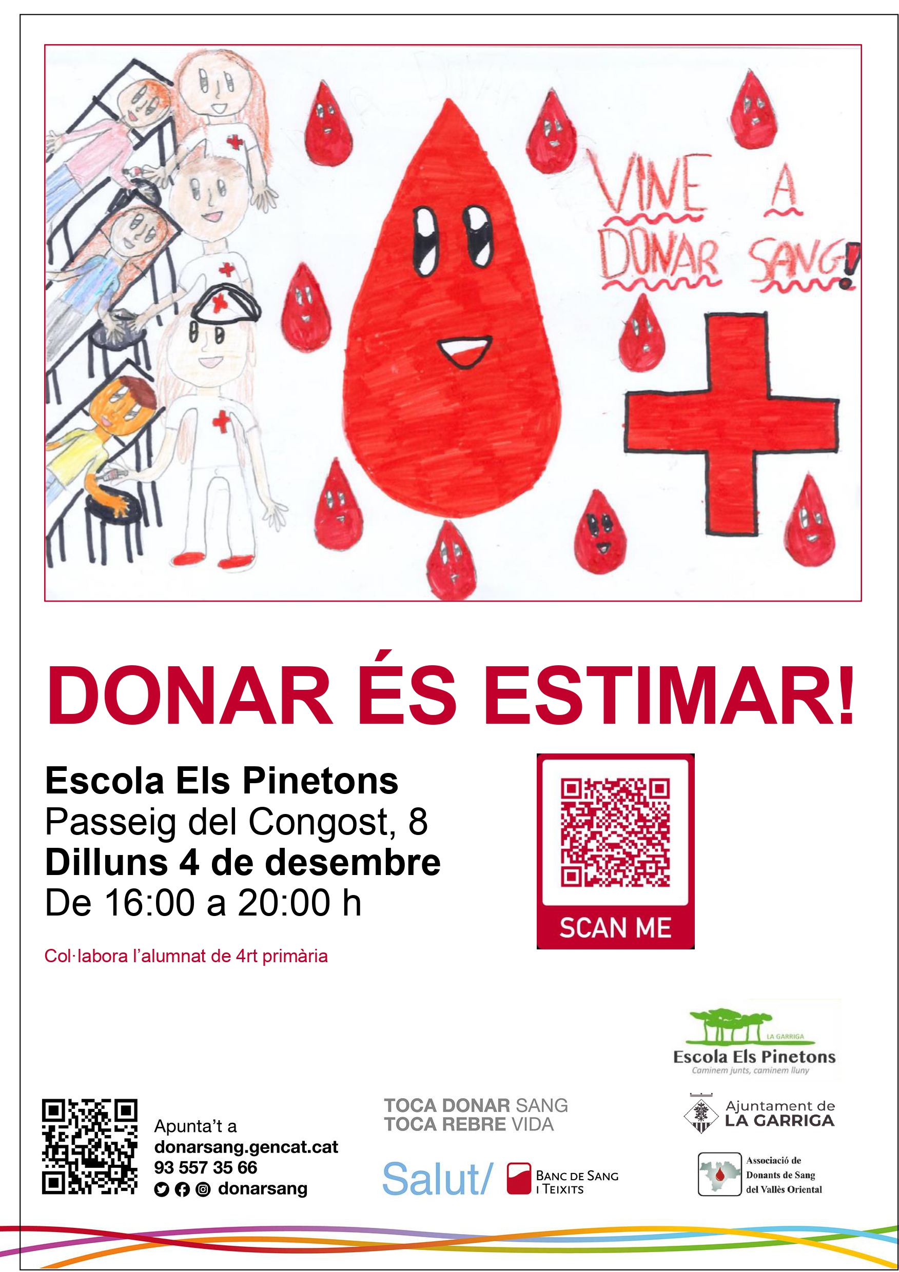 Campanya de donació de sang a l'Escola Els Pinetons