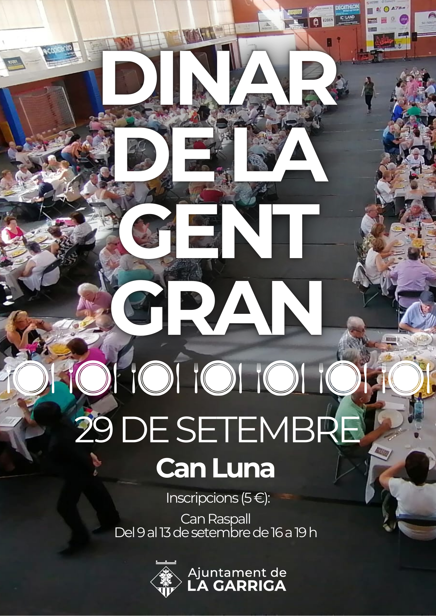 El Dinar de la Gent Gran se celebrarà el 29 de setembre a Can Luna