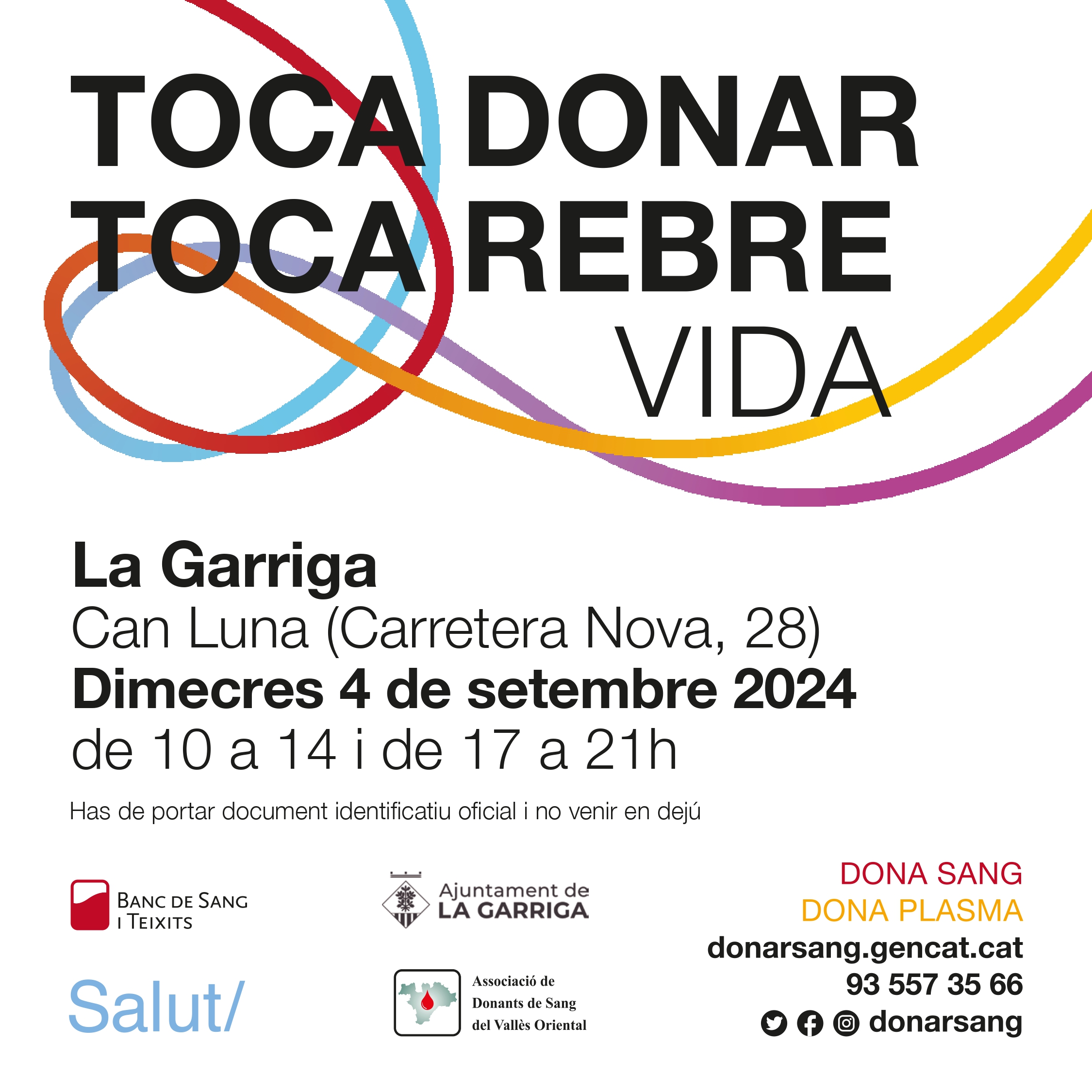 Dimecres, vine a donar sang!