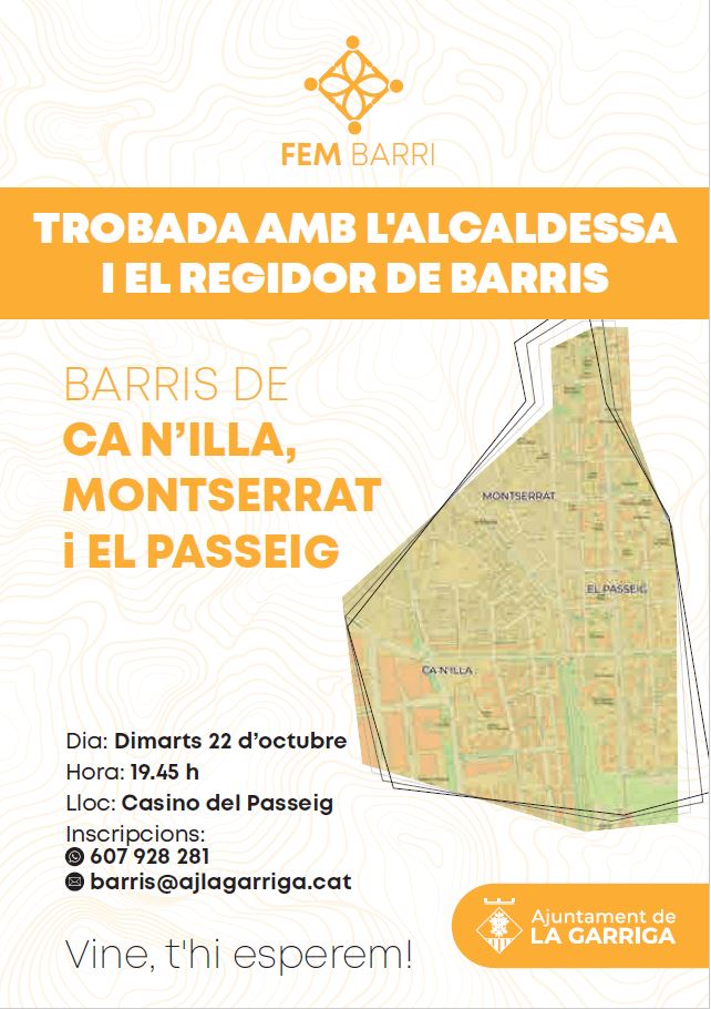 Trobada amb els barris de Ca n'Illa, Montserrat i el Passeig