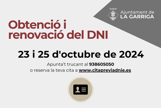 Obtenció i renovació del DNI aquest octubre