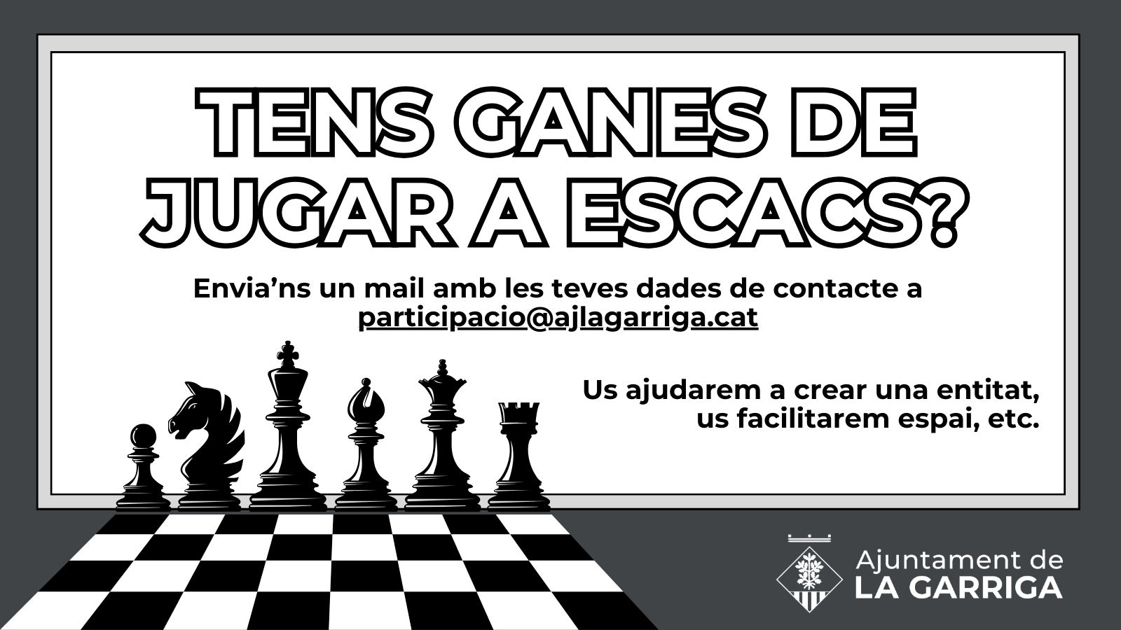 Tens ganes de jugar a escacs?