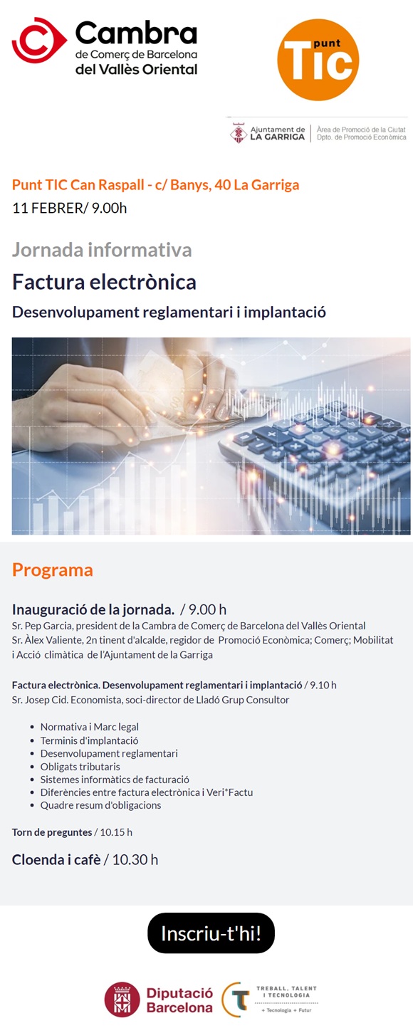 Jornada informativa: Factura electrònica