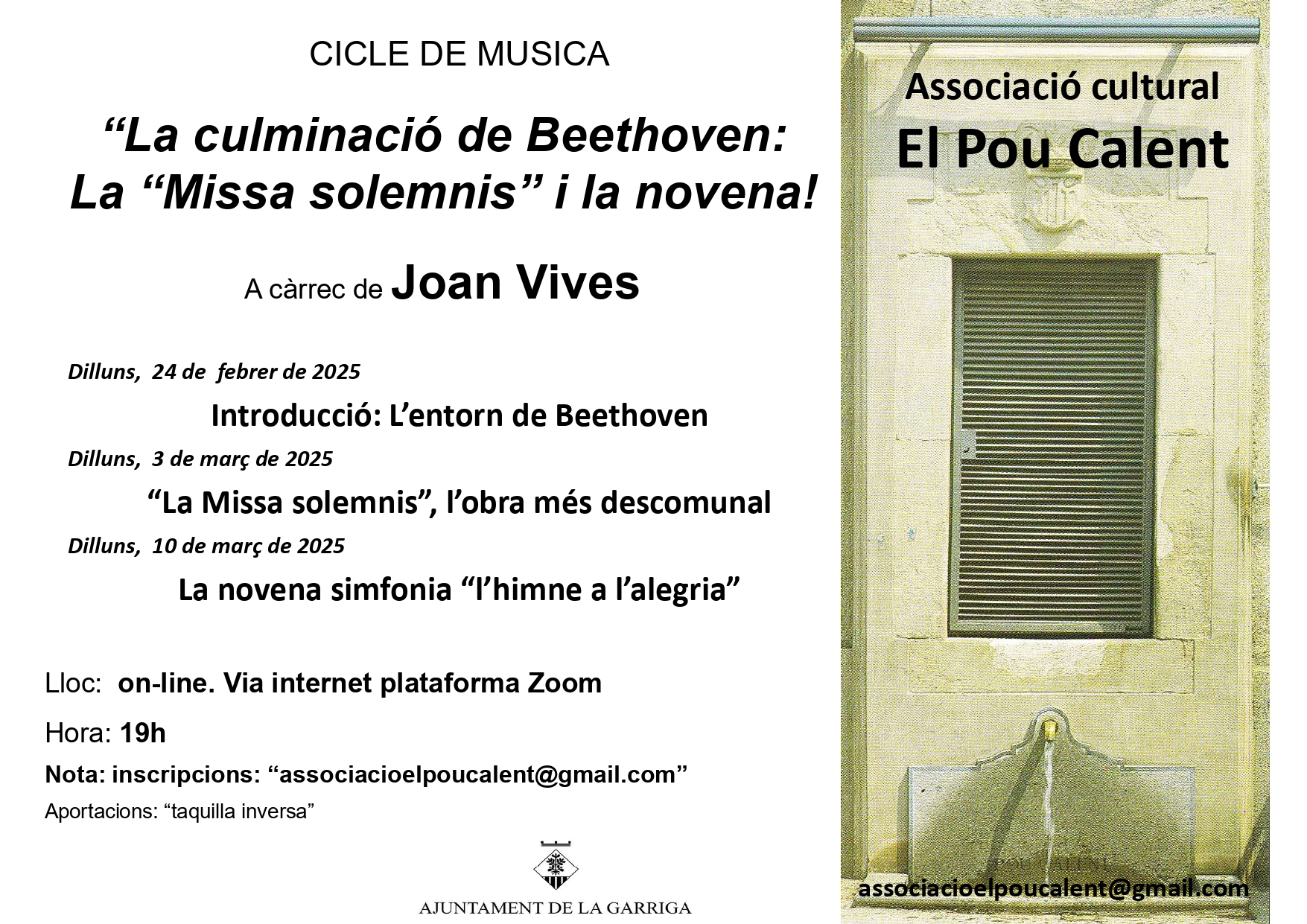 Curs de música sobre Beethoven, amb Joan Vives