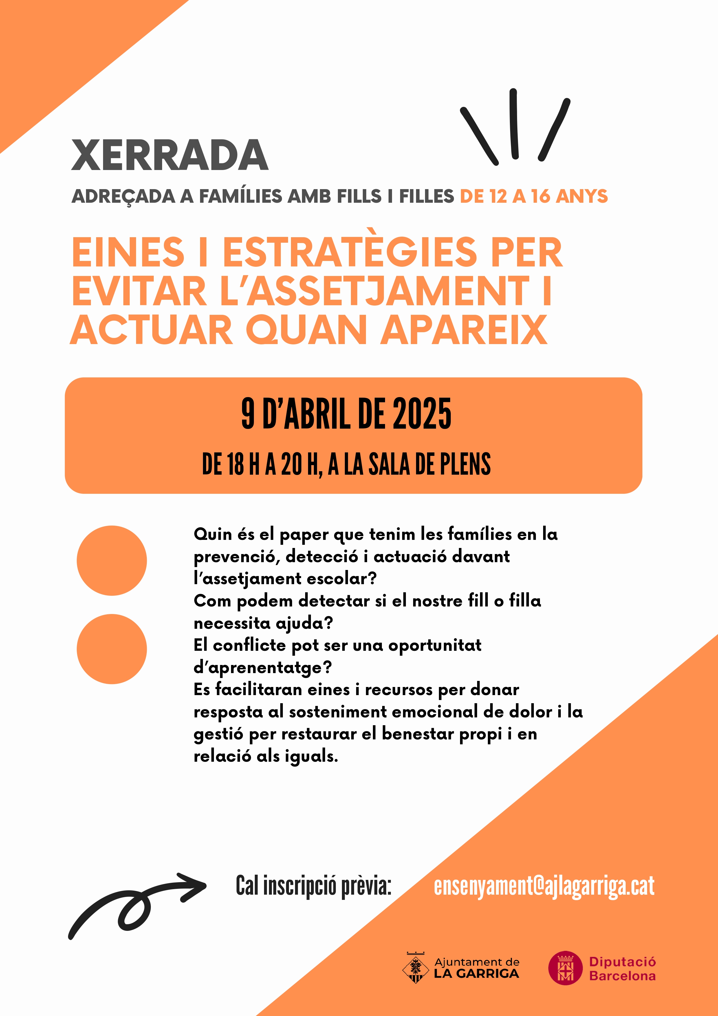 Xerrada: Eines i estratègies per evitar l'assetjament i actuar quan apareix