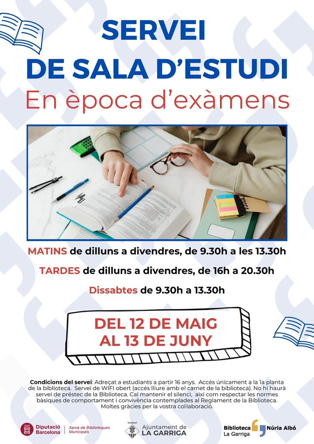 Sala d'estudi a la biblioteca