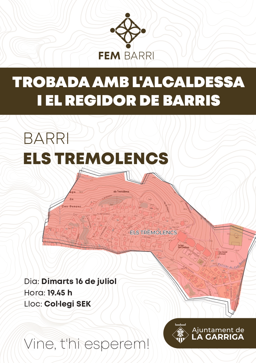 Fem Barri: reunió amb el veïnat dels Tremolencs