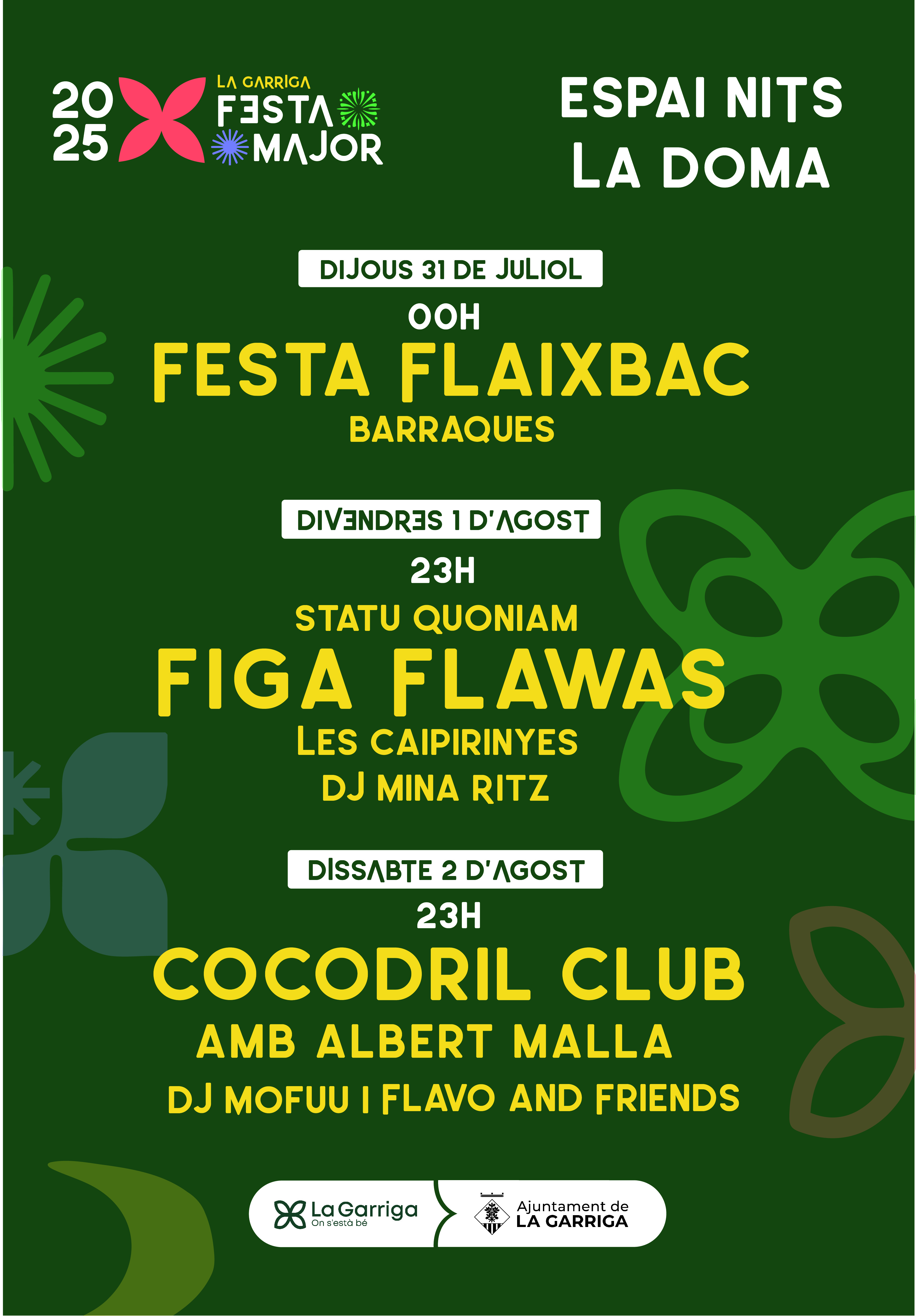 Els concerts de l'Espai Nits la Doma