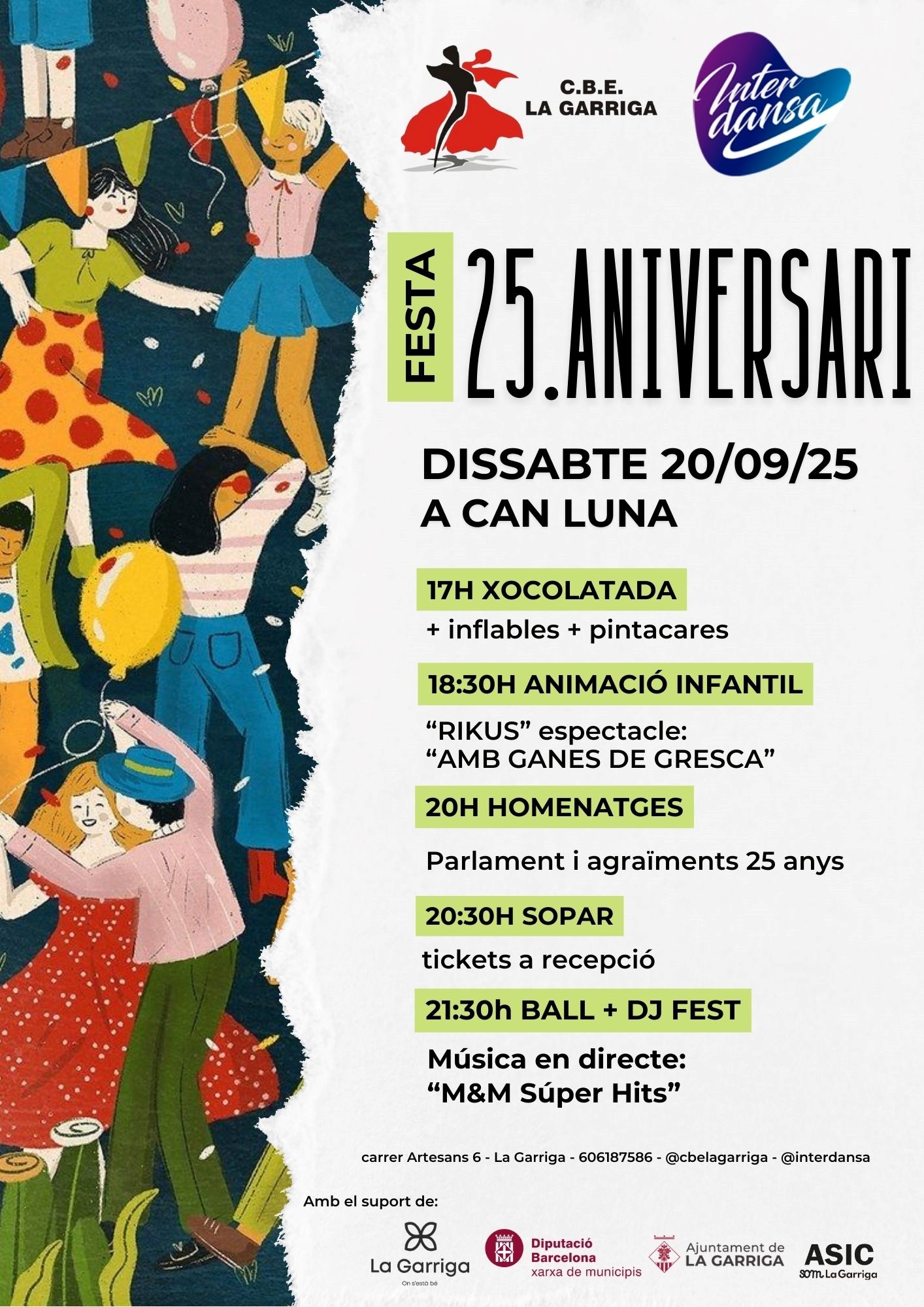 Festa del 25è aniversari del Club de Ball Esportiu la Garriga i l'Escola de Dansa Interdansa