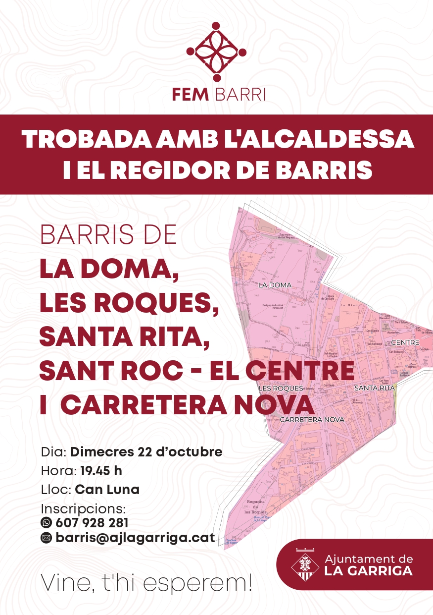 Fem Barri: reunió amb els barris de la Doma, les Roques, Santa Rita, Sant Roc - El Centre i Carretera Nova