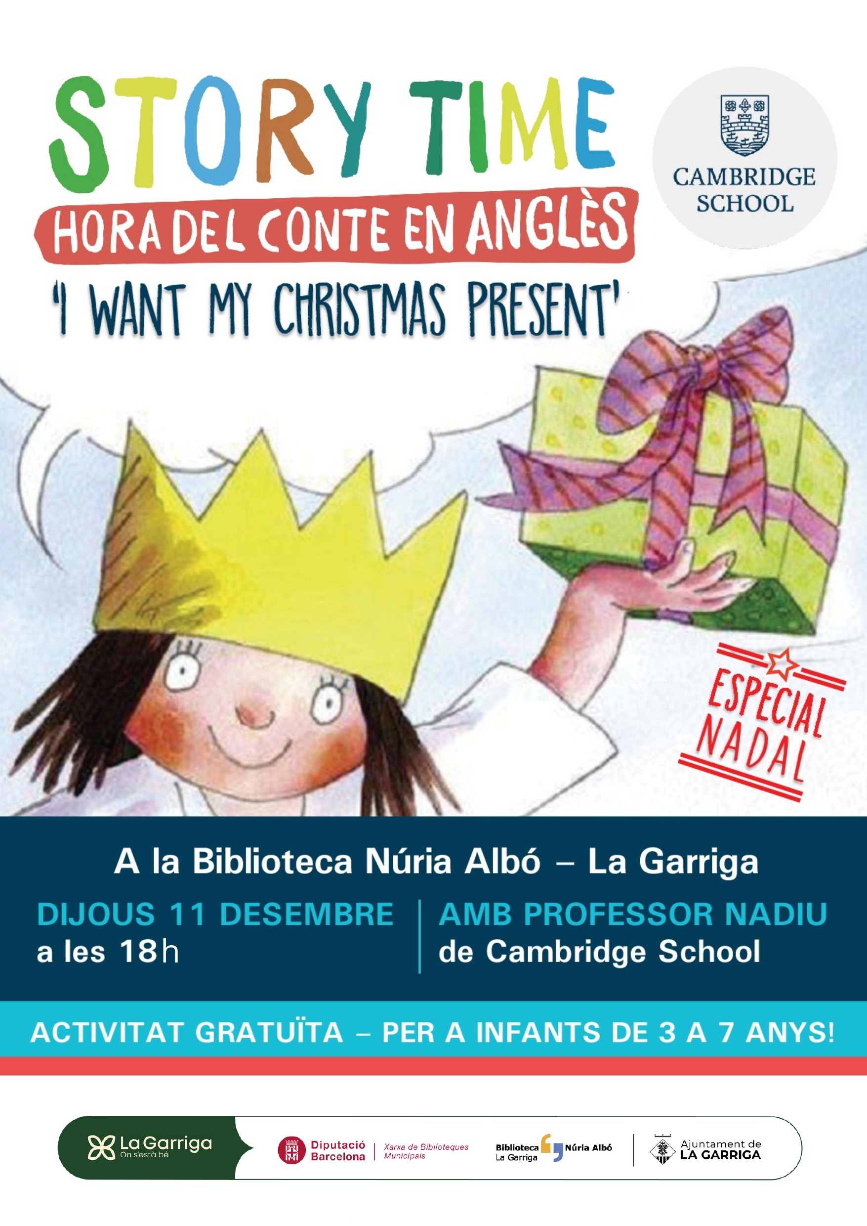 STORY TIME: Hora del Conte en anglès!