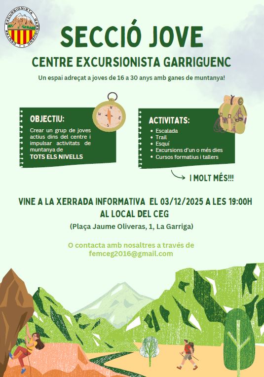 Xerrada informativa sobre la secció jove del CEG