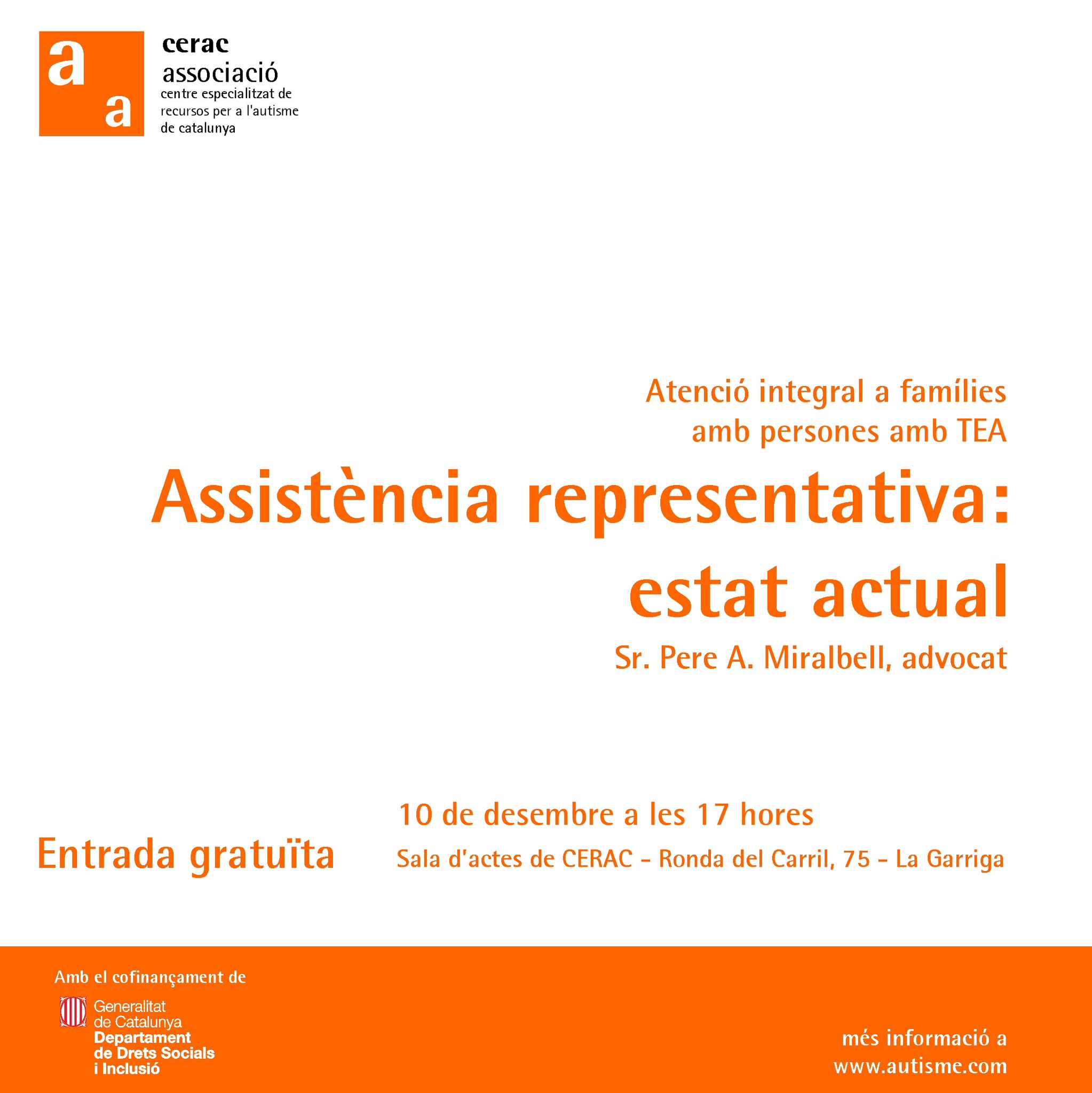 Xerrada: Assist&egrave;ncia representativa: estat actual