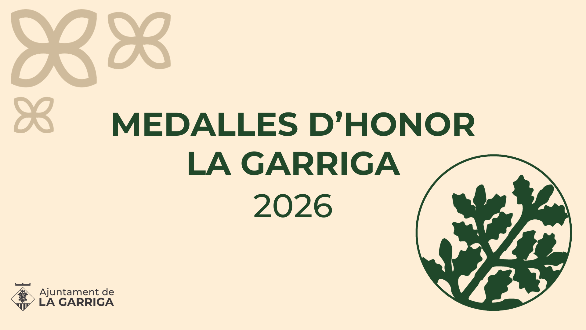 Acte de lliurament de les Medalles d'Honor 2026