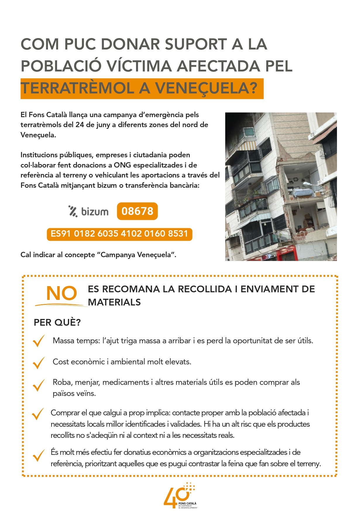 Com donar suport a les víctimes del terratrèmol de Veneçuela