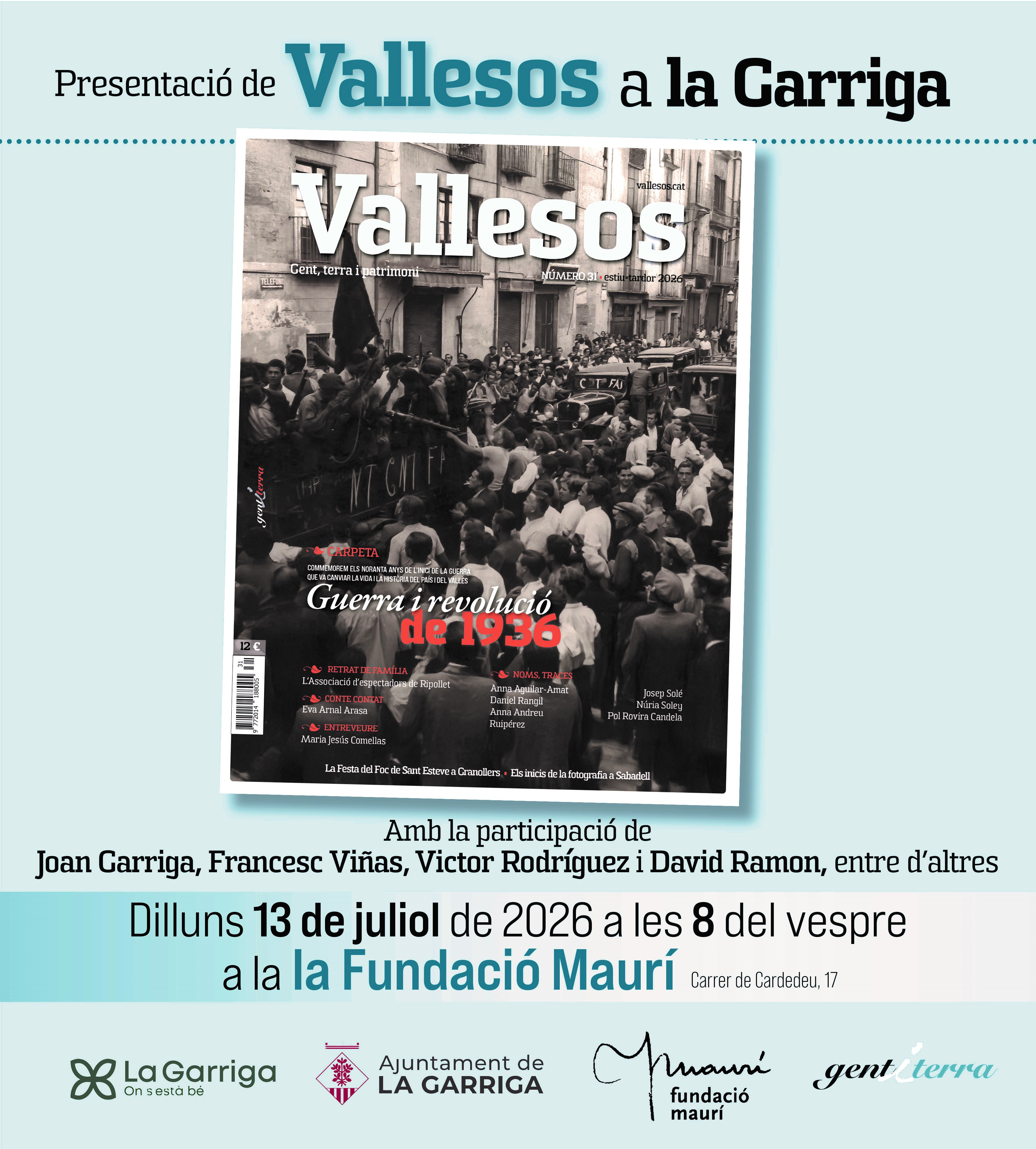Presentaci&oacute; del darrer n&uacute;mero de la revista Vallesos