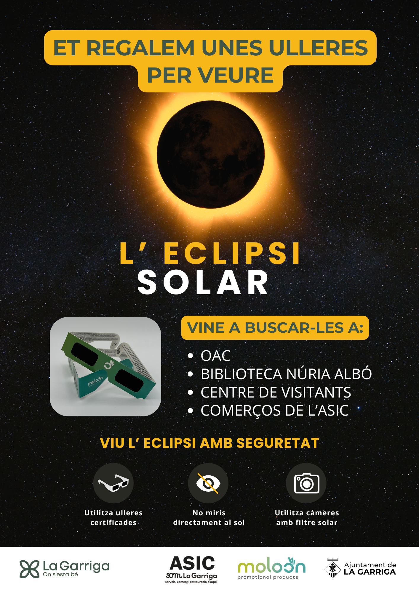 Si mires l'eclipsi, amb precauci&oacute;