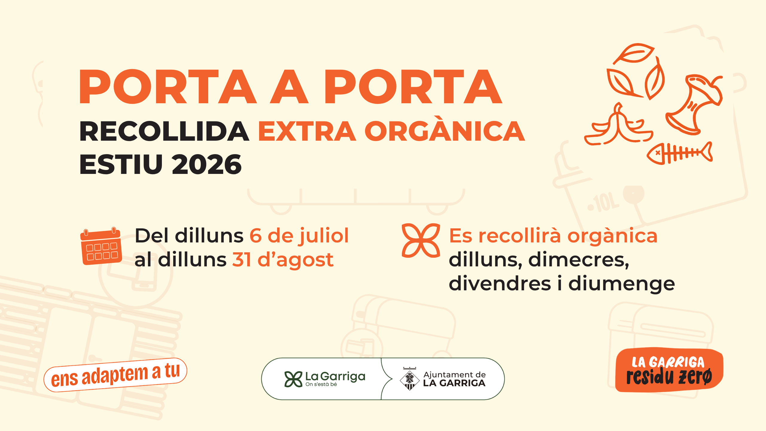 Fi de la recollida porta a porta extra de fracci&oacute; org&agrave;nica