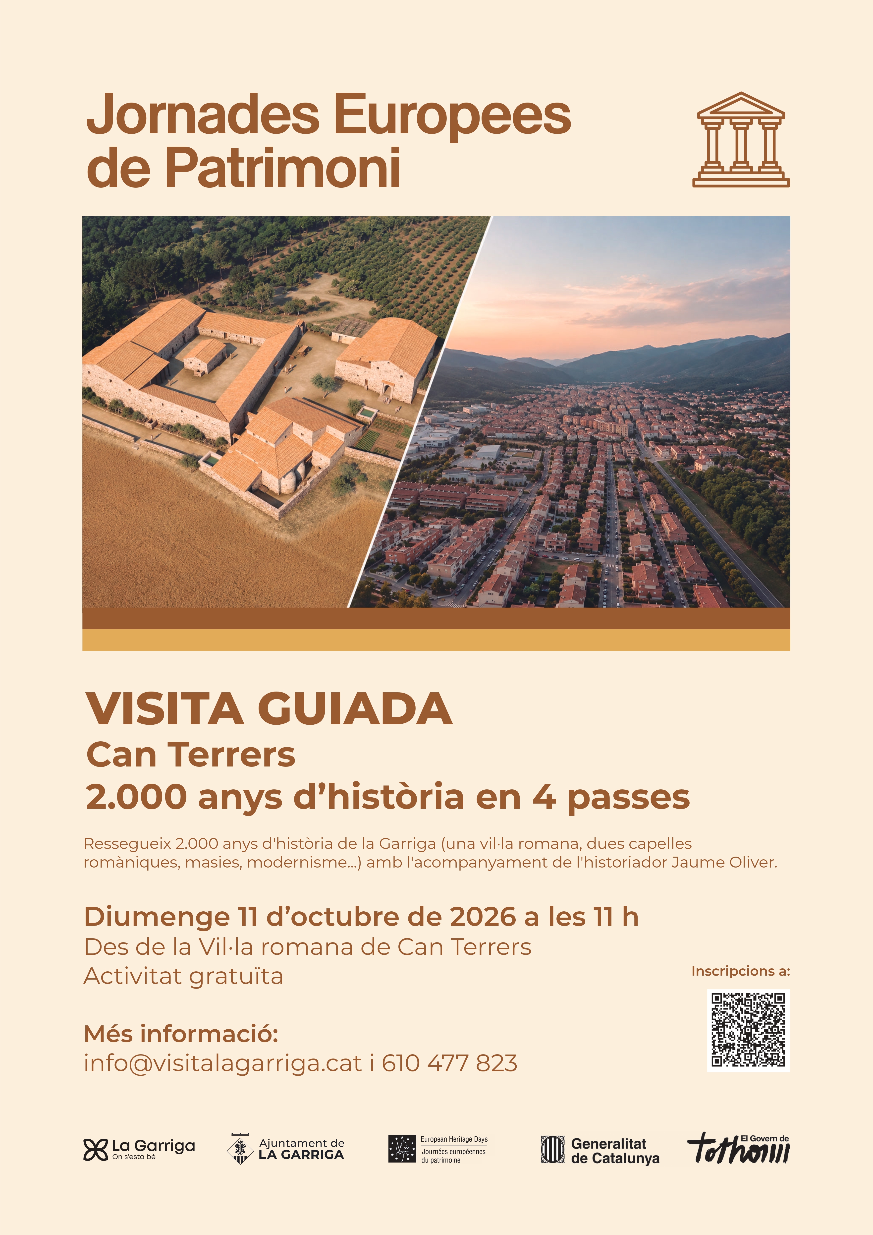 Visita guiada: Can Terrers, 2.000 anys d'hist&ograve;ria en 4 passes